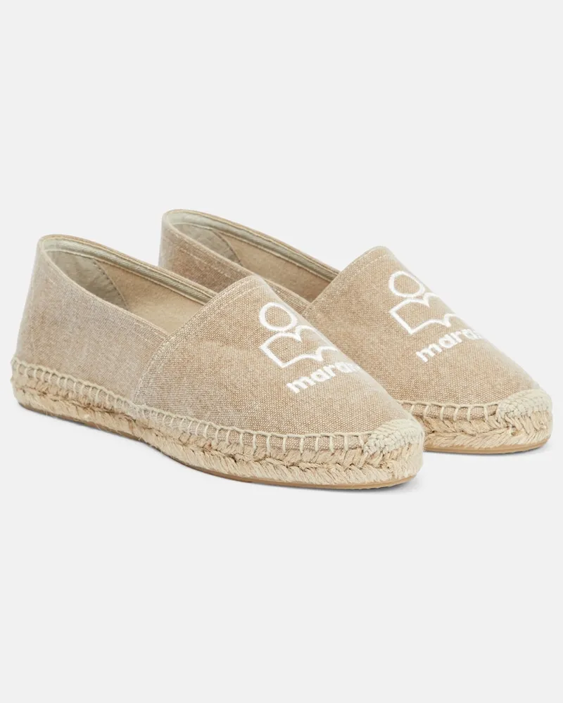 Isabel Marant Espadrillas Canae con logo Beige