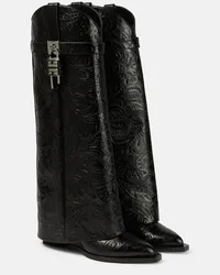 Givenchy Stivali Shark Lock Cowboy in pelle Nero