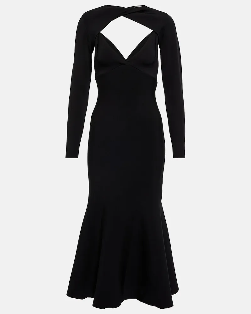 Roland Mouret Abito midi in maglia Nero