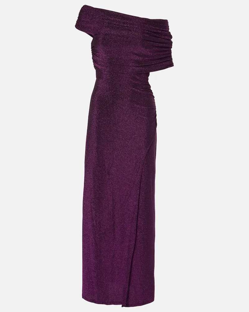 Diane von Furstenberg Abito lungo Agustin in jersey Viola