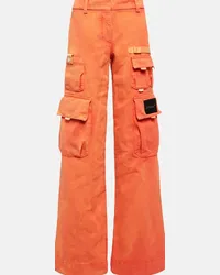 OFF-WHITE Pantaloni cargo Toybox in cotone Rosso