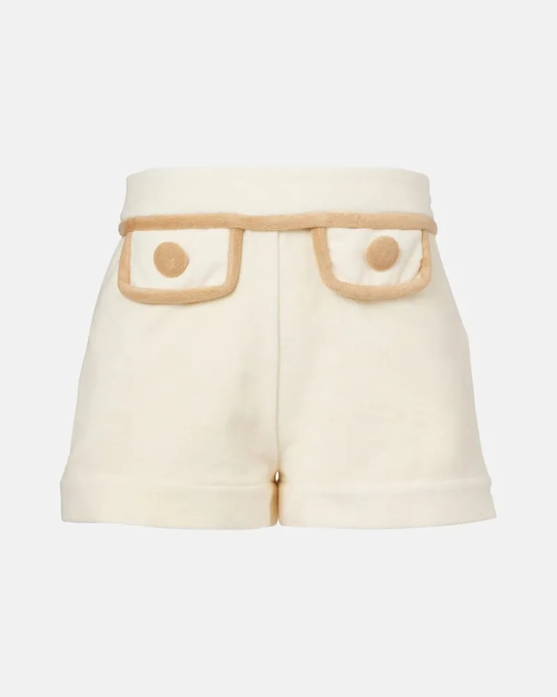 Adriana Degreas Shorts in spugna di misto cotone Bianco
