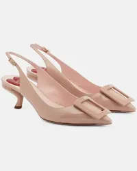 Roger Vivier Pumps slingback Virgule in pelle Beige