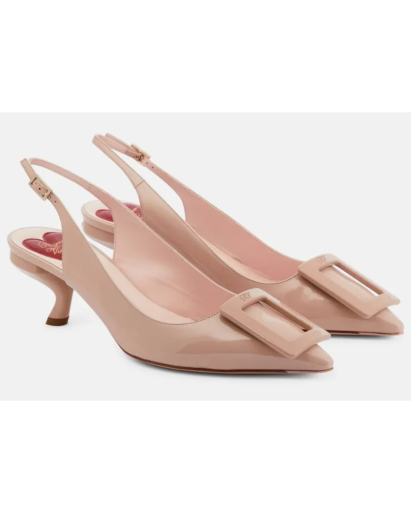 Roger Vivier Pumps slingback Virgule in pelle Beige