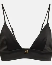 Blumarine Bralette in raso Nero