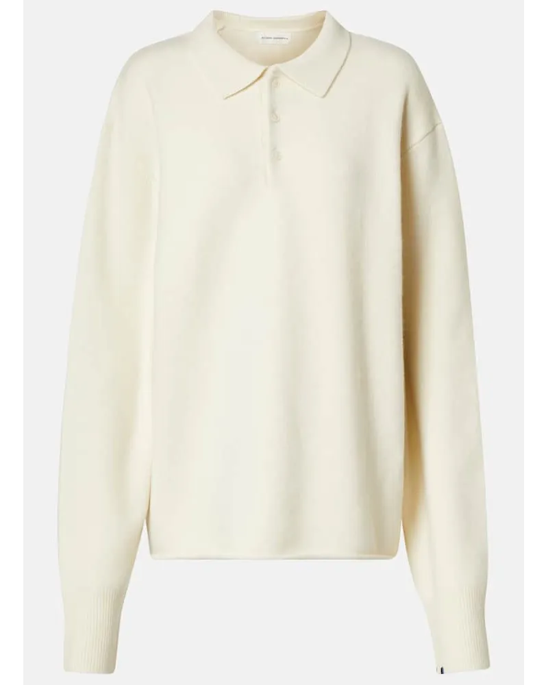 extreme cashmere Polo N°357 Marylebone in misto cashmere Bianco
