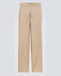 Acne Studios Pantaloni a gamba larga in cotone Beige