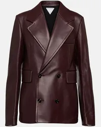 Bottega Veneta Blazer in pelle Rosso