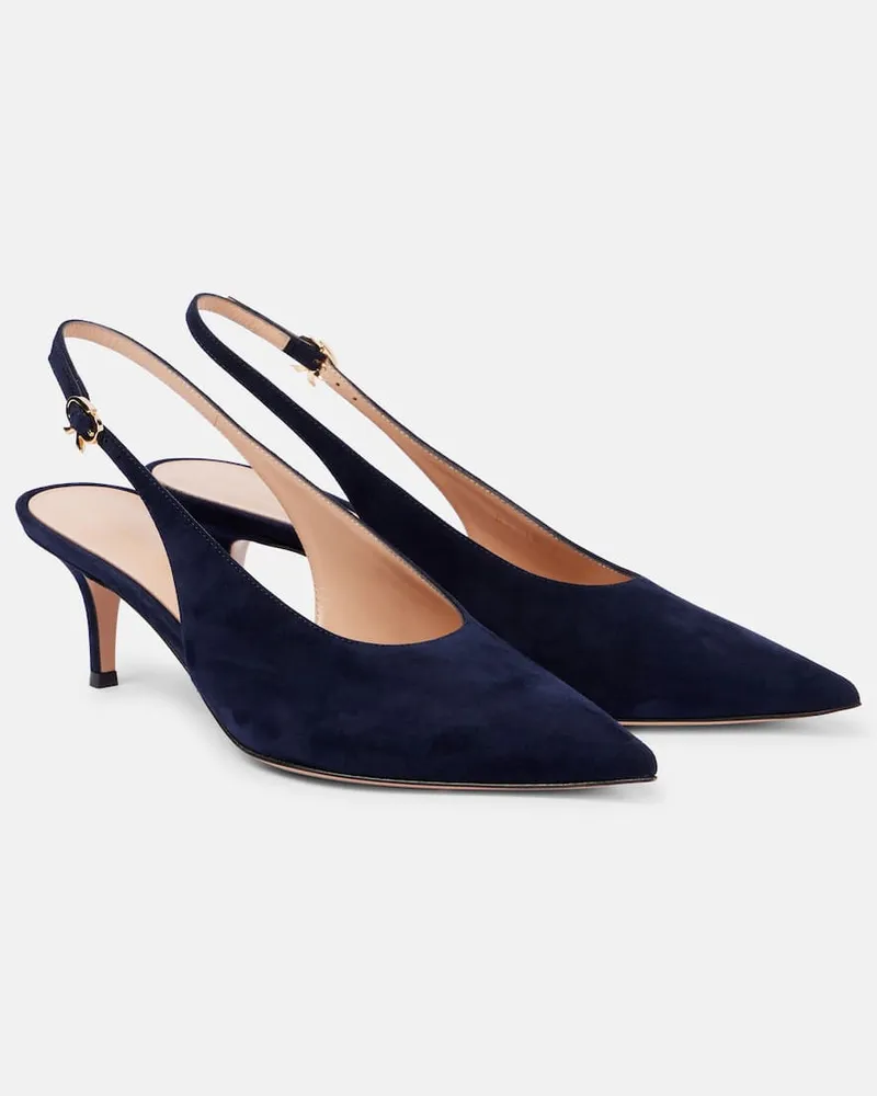 Gianvito Rossi Pumps slingback Robbie 55 in suede Blu