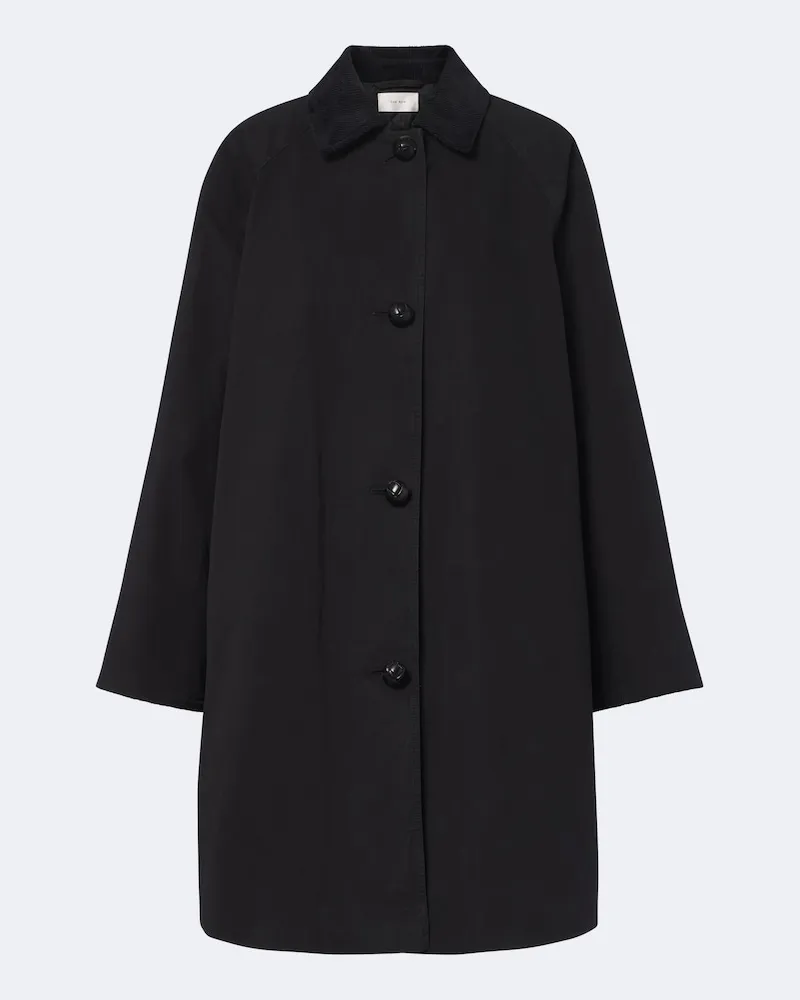 The Row Cappotto Ina in gabardine di cotone Nero