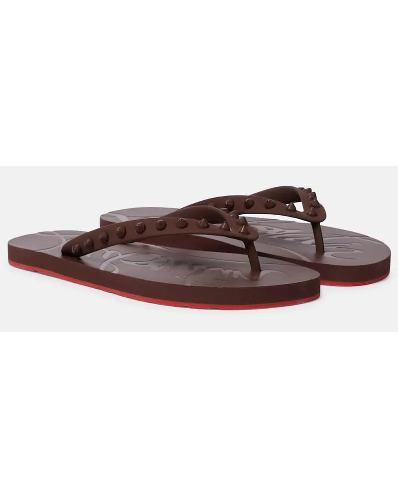 Christian Louboutin Sandali infradito Loubi Flip Marrone