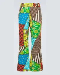 ERL Pantaloni flared in misto cotone con stampa Multicolore