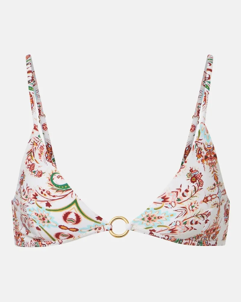 Melissa Odabash Top bikini a triangolo Greece con stampa Multicolore
