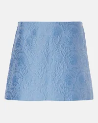 Dolce & Gabbana Minigonna in jacquard di misto seta Blu