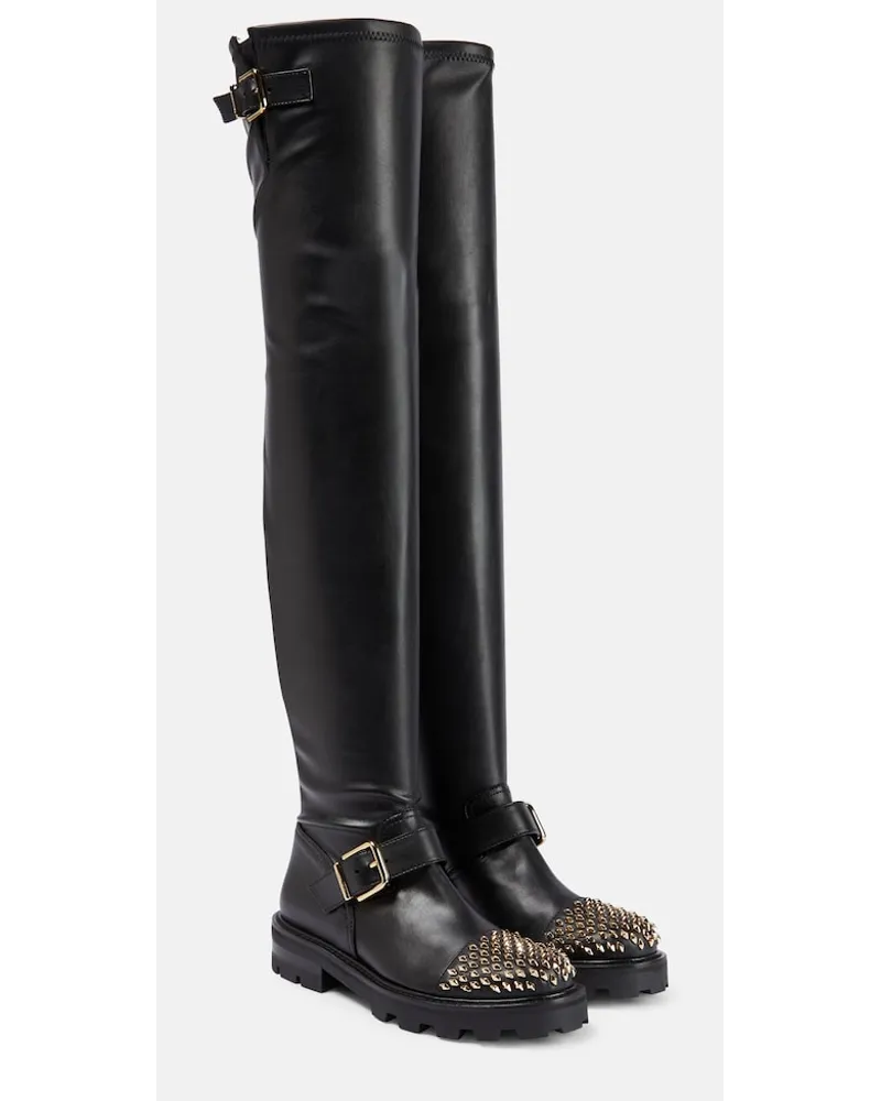 Jimmy Choo Stivali cuissardes Biker II Nero