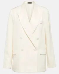 Joseph Blazer Jaden in seta e cotone Bianco