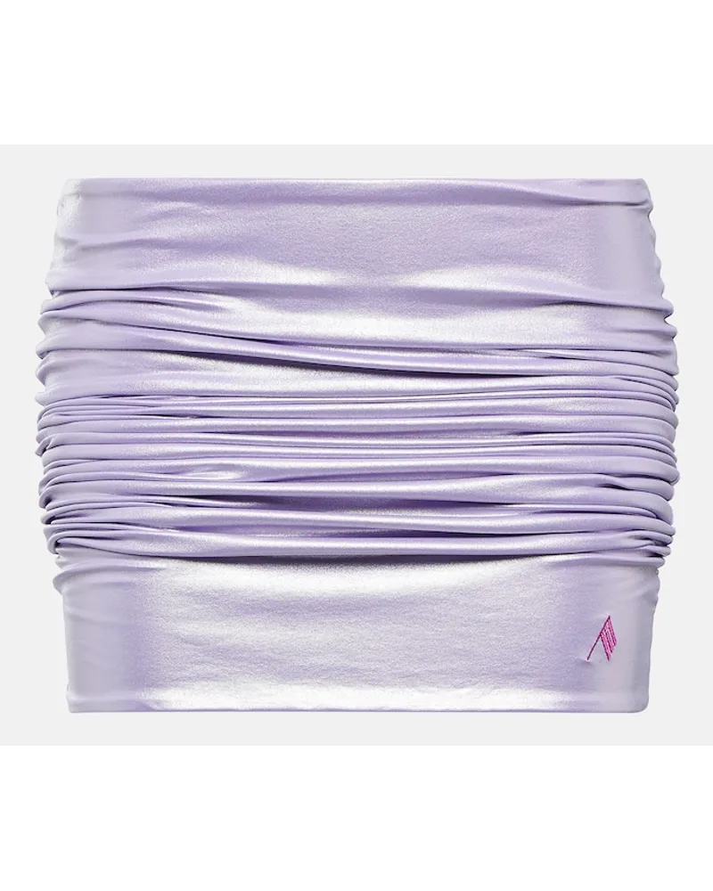ATTICO Minigonna in lycra con ruches Viola
