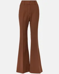 Gabriela Hearst Pantaloni flared Rhein in lana Marrone