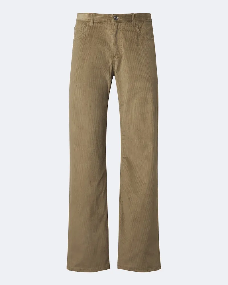 Etro Pantaloni in velluto a coste di cotone Verde