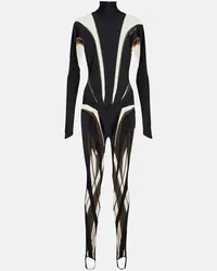 Thierry Mugler Jumpsuit con mesh Nero