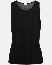 Saint Laurent Tank top in maglia di lana Nero