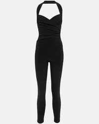 Norma Kamali Jumpsuit Cayla in velluto Nero