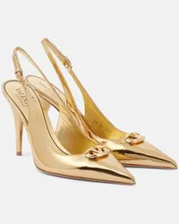 Valentino Garavani Pumps slingback VLogo Signature in vernice Oro