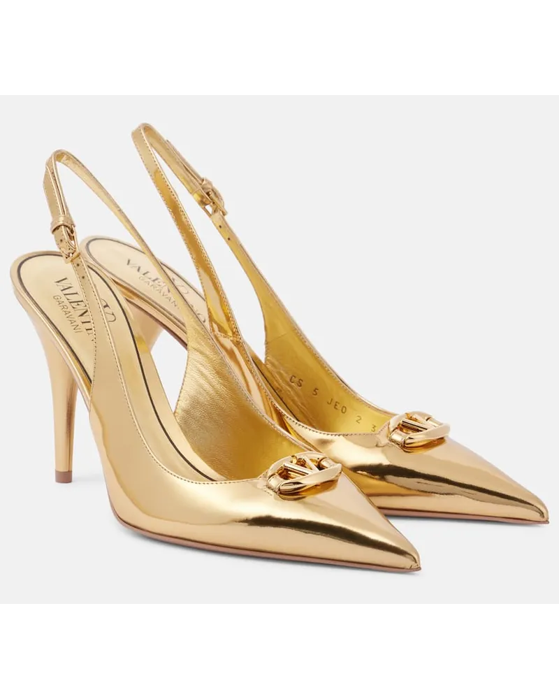 Valentino Garavani Pumps slingback VLogo Signature in vernice Oro
