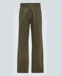 GR10K Pantaloni Boot in twill di cotone Verde