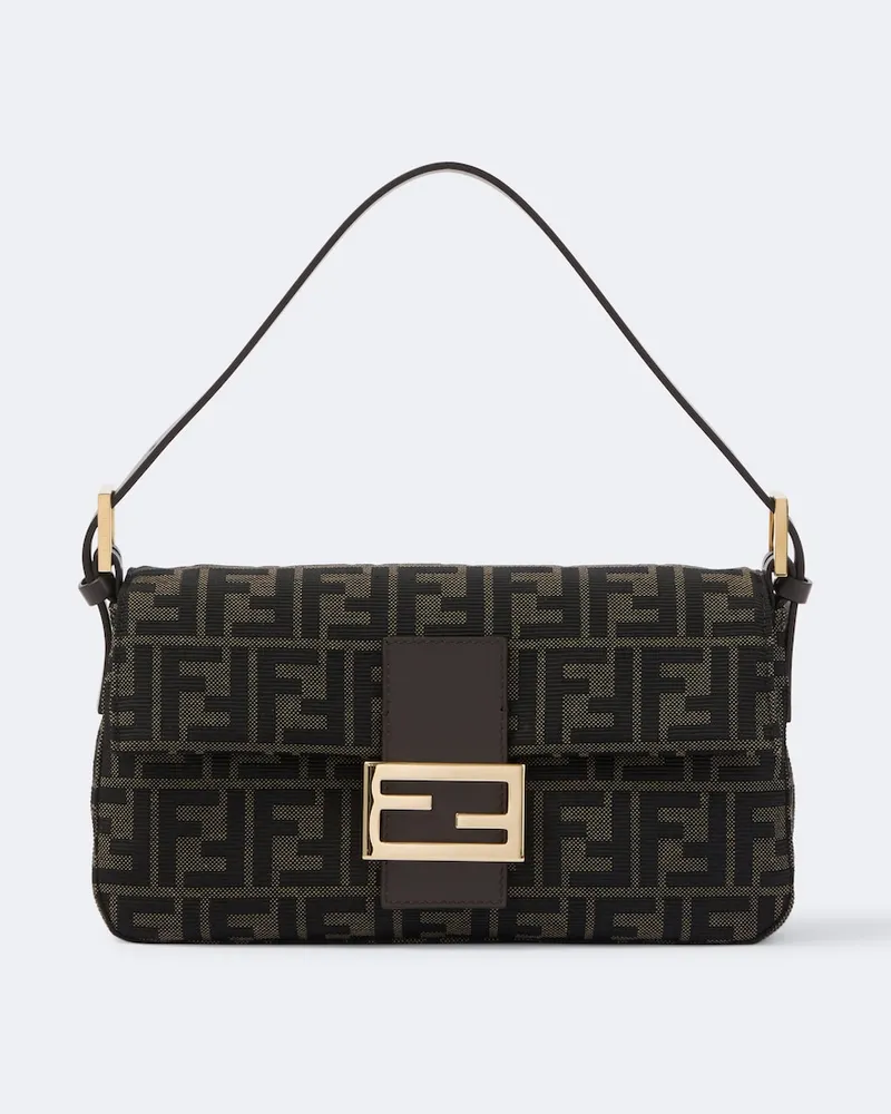 Fendi Borsa a spalla Baguette® 26424 in jacquard Marrone