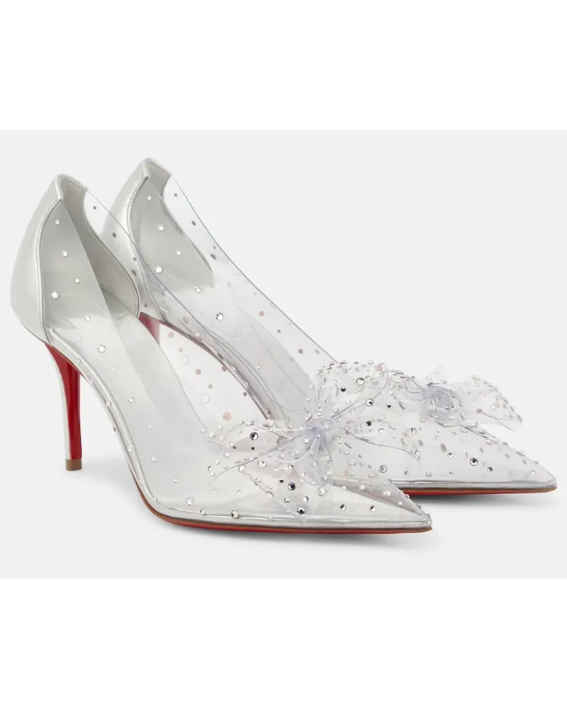 Christian Louboutin Pumps Jelly Strass 80 in PVC Argento