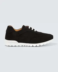 Kiton Sneakers in suede Nero