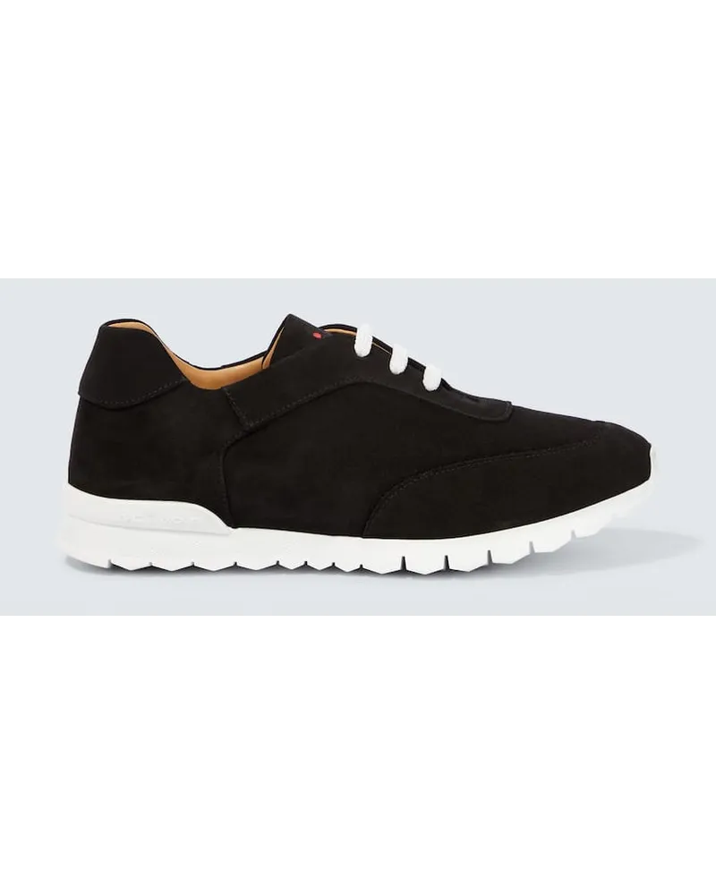 Kiton Sneakers in suede Nero