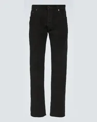 Saint Laurent Jeans slim a vita bassa Nero