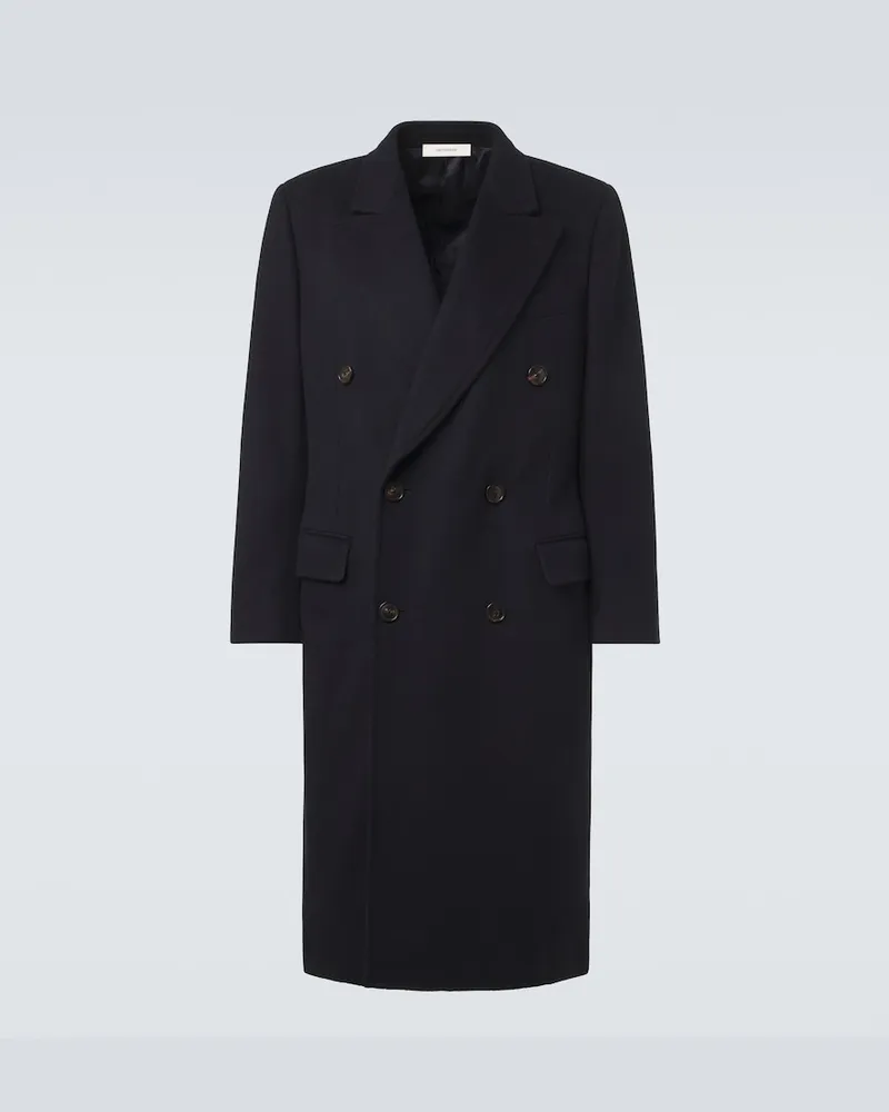 Umit Benan Cappotto President in lana doppiopetto Blu