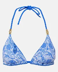 Heidi Klein Top bikini Lake Como con stampa Blu