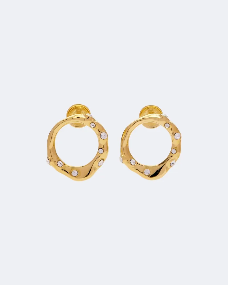 Dries van Noten Orecchini con cristalli Oro