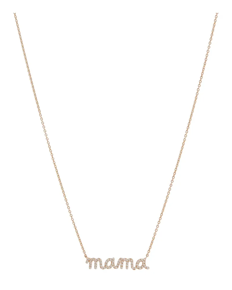 Sydney Evan Collana Mama in oro 14kt con diamanti Oro