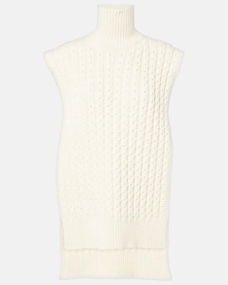 Alaïa AlaÃ¯a Gilet in lana Bianco