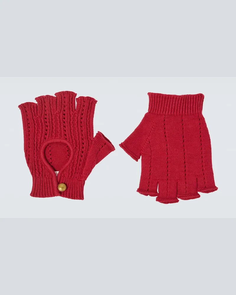 Valentino Garavani Guanti in maglia Rosso