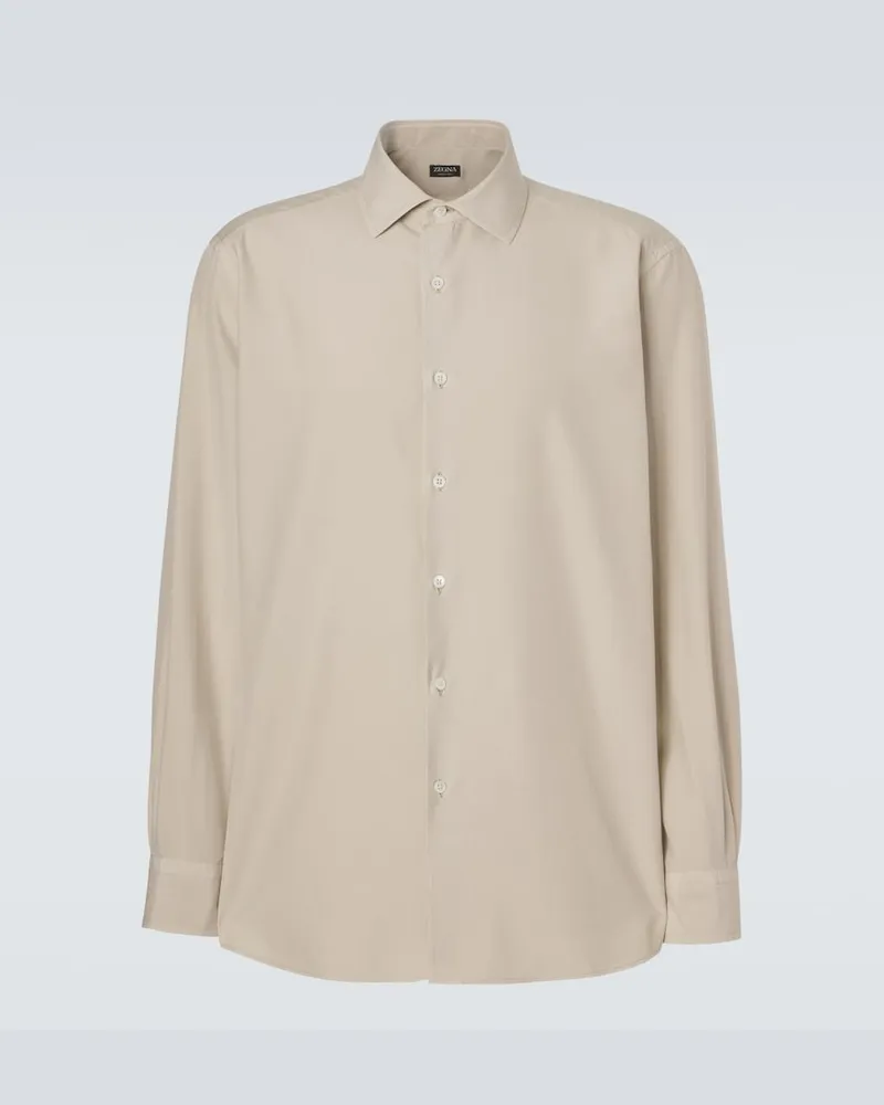 Ermenegildo Zegna Camicia in seta Bianco