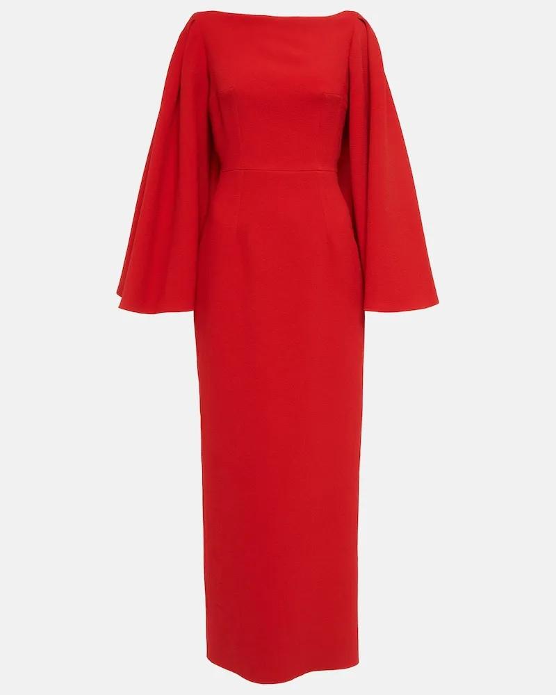 EMILIA WICKSTEAD Abito midi Niesha in crÃªpe Rosso