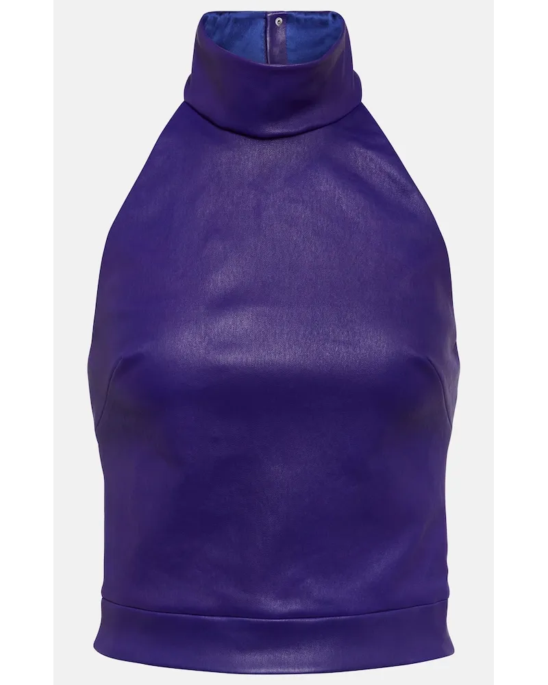 Stouls Top Vicky in pelle Nero