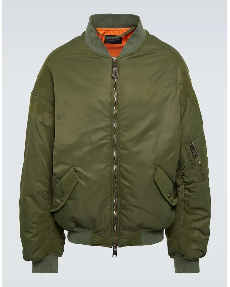 Balenciaga Bomber con zip Verde