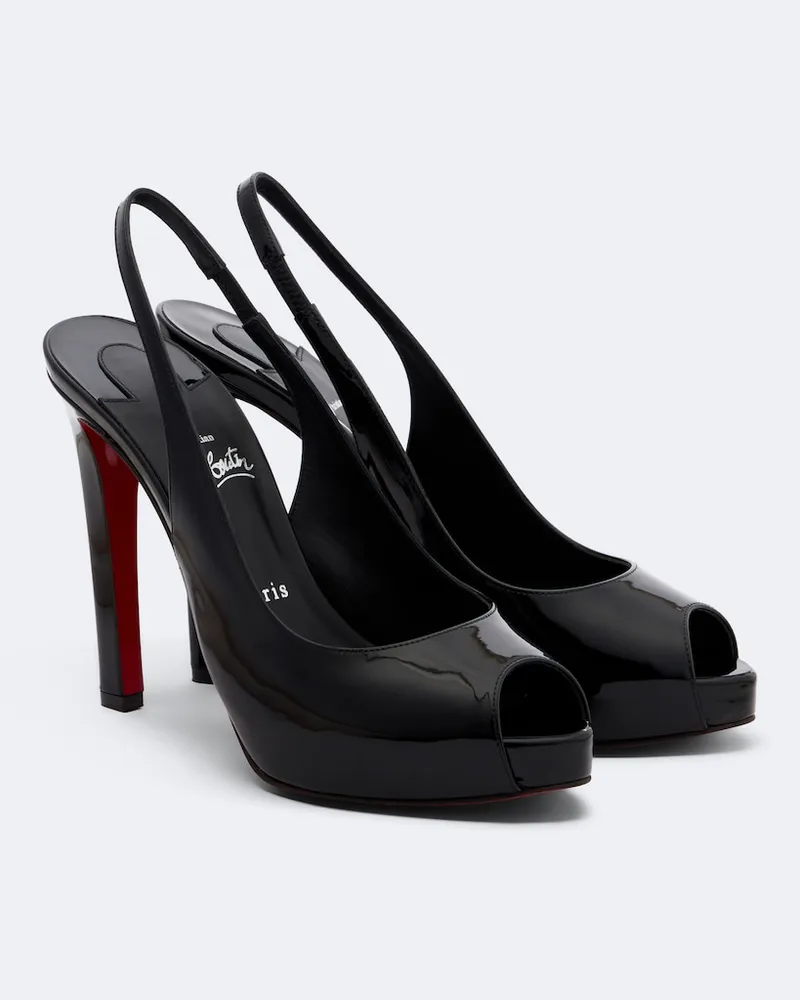 Christian Louboutin Pumps slingback Lady Fanny in vernice Nero