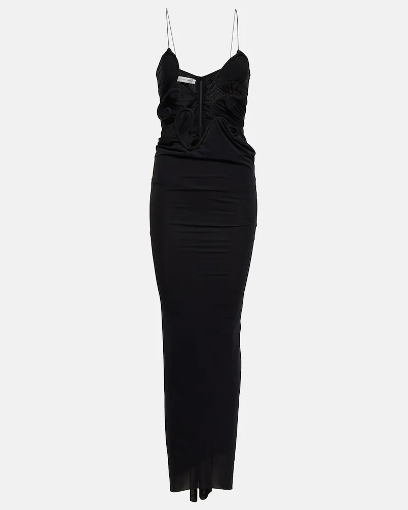 Christopher Esber Abito lungo Molded Venus in jersey Nero