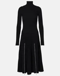 Burberry Abito midi in jersey Nero