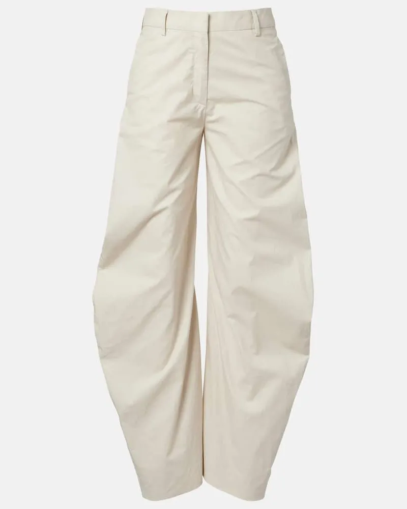 Acne Studios Pantaloni Patty in cotone Beige