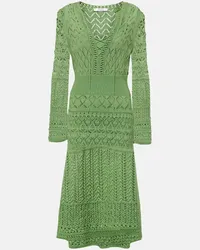 Dorothee Schumacher Abito midi Seductive in pizzo pointelle Verde