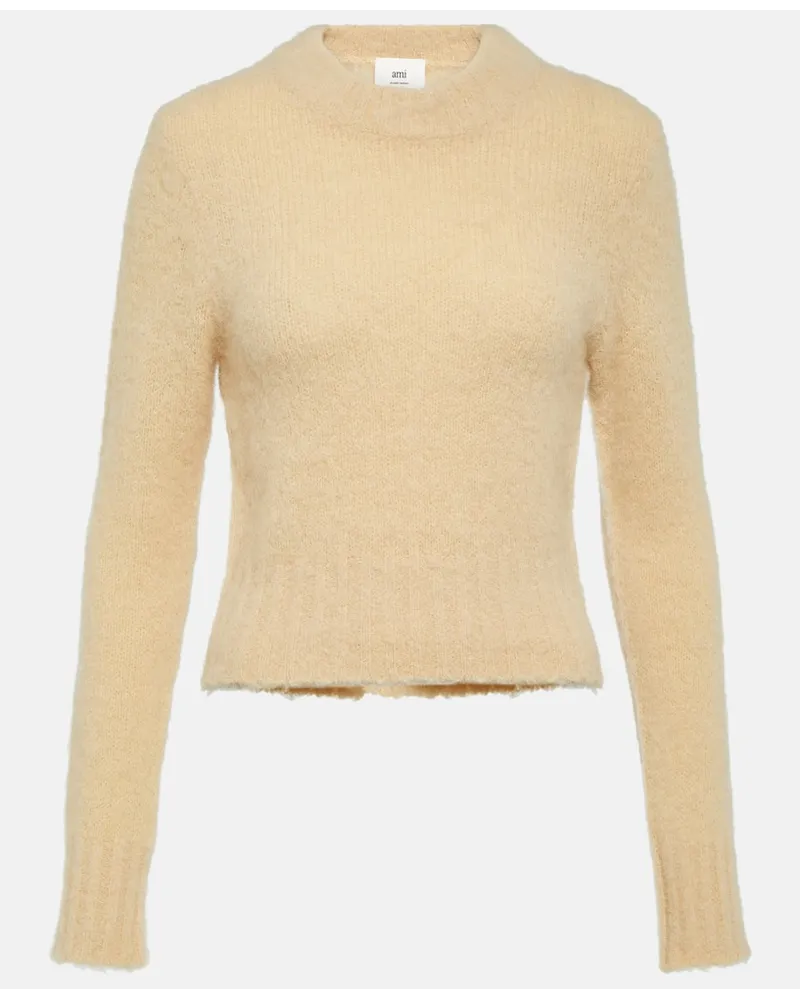 AMI Paris Pullover in misto lana e alpaca Giallo